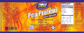 NOW Sports Pea Protein Dutch Chocolate - supplement