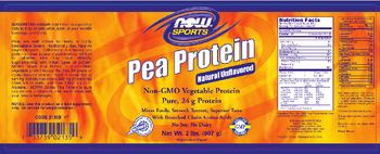 NOW Sports Pea Protein Natural Unflavored - 