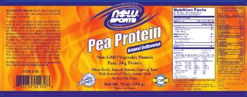 NOW Sports Pea Protein Natural Unflavored - supplement