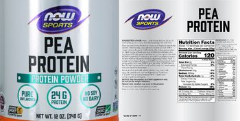 NOW Sports Pea Protein Pure Unflavored - supplement