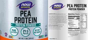 NOW Sports Pea Protein Unflavored - supplement
