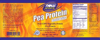 NOW Sports Pea Protein Vanilla Toffee - supplement