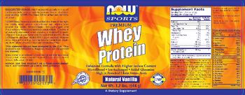 NOW Sports Premium Whey Protein Natural Vanilla - supplement