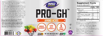 NOW Sports Pro-GH Fruit Punch Flavor - supplement