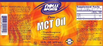 NOW Sports Pure MCT Oil - supplement