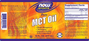 NOW Sports Pure MCT Oil - supplement
