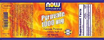 NOW Sports Pyruvate 1000 mg - supplement