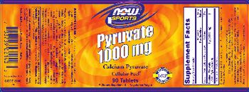 NOW Sports Pyruvate 1000 mg - supplement