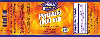 NOW Sports Pyruvate 1000 mg - supplement