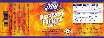 NOW Sports Recovery Factors With IGF-1 - supplement