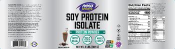 NOW Sports Soy Protein Isolate Creamy Chocolate - supplement
