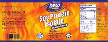 NOW Sports Soy Protein Isolate Natural Unflavored - supplement