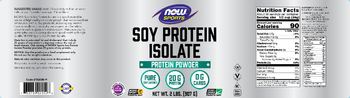 NOW Sports Soy Protein Isolate Unflavored - supplement