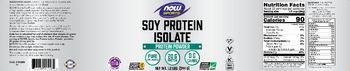 NOW Sports Soy Protein Isolate Unflavored - supplement