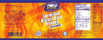 NOW Sports Sprouted Brown Rice Protein Natural Vanilla - 