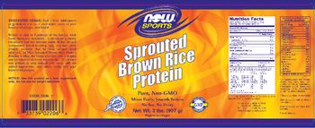 NOW Sports Sprouted Brown Rice Protein - supplement