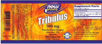 NOW Sports Tribulus 500 mg - supplement