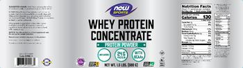 NOW Sports Whey Protein Concentrate Unflavored - supplement