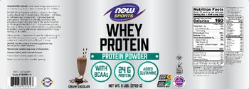 NOW Sports Whey Protein Creamy Chocolate - supplement