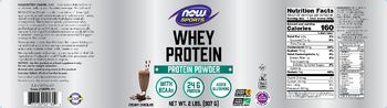 NOW Sports Whey Protein Creamy Chocolate - supplement