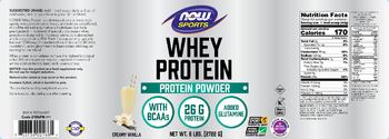 NOW Sports Whey Protein Creamy Vanilla - supplement