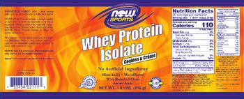 NOW Sports Whey Protein Isolate Cookies & Creme - 