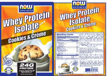 NOW Sports Whey Protein Isolate Cookies & Creme - 