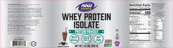 NOW Sports Whey Protein Isolate Creamy Chocolate - supplement