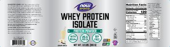 NOW Sports Whey Protein Isolate Creamy Vanilla - supplement