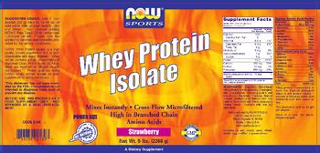 NOW Sports Whey Protein Isolate Strawberry - 