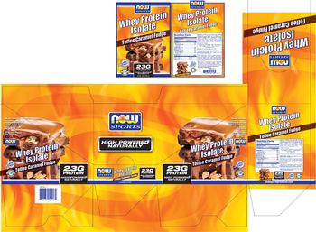 NOW Sports Whey Protein Isolate Toffee Caramel Fudge - 