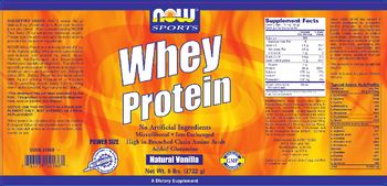 NOW Sports Whey Protein Natural Vanilla - supplement