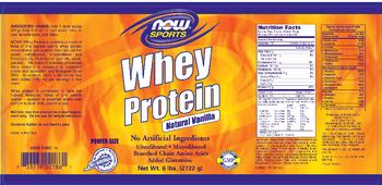 NOW Sports Whey Protein Natural Vanilla - supplement