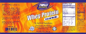 NOW Sports Whey Protein Natural Vanilla - supplement