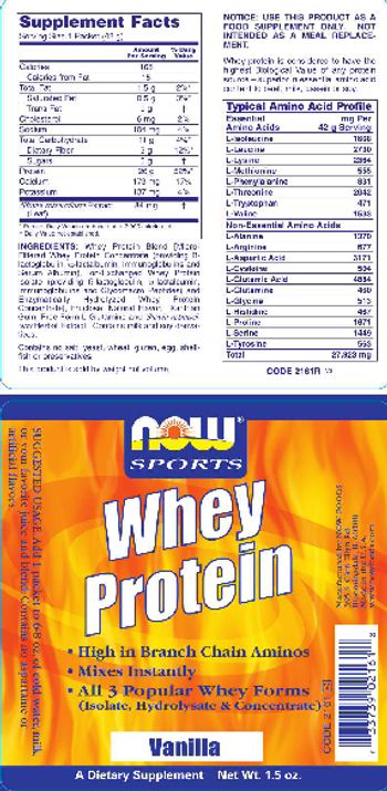 NOW Sports Whey Protein Vanilla - supplement