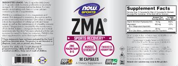 NOW Sports ZMA - supplement