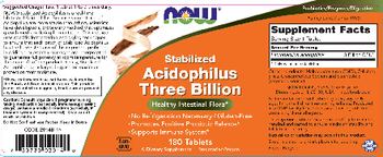 NOW Stabilized Acidophilus Three Billion - supplement