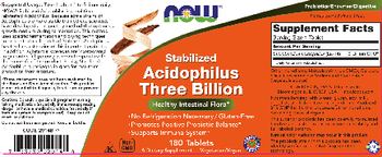 NOW Stabilized Acidophilus Three Billion - supplement