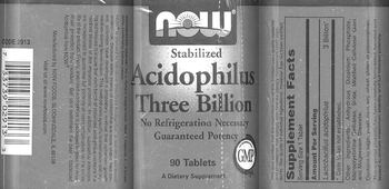 NOW Stabilized Acidophilus Three Billion - supplement