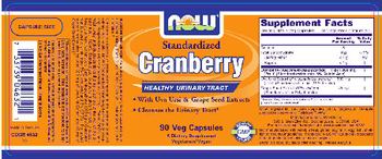 NOW Standardized Cranberry With Uva Ursi & Grape Seed Extracts - supplement