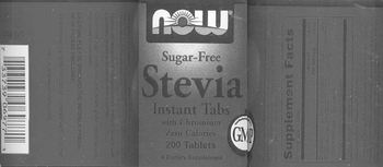 NOW Stevia Instant Tabs With Chromium - supplement