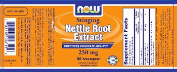 NOW Stinging Nettle Root Extract 250 mg - supplement