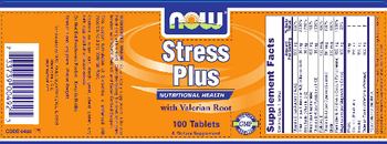 NOW Stress Plus With Valerian Root - supplement