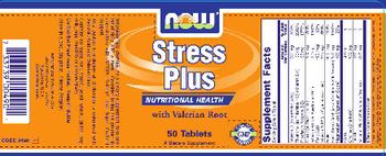 NOW Stress Plus With Valerian Root - supplement