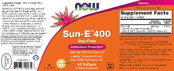 NOW Sun-E 400 - supplement