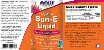 NOW Sun-E Liquid - supplement