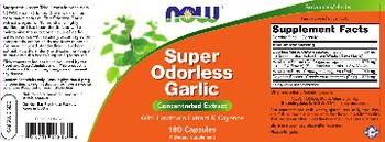 NOW Super Odorless Garlic - supplement