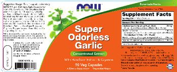 NOW Super Odorless Garlic - supplement