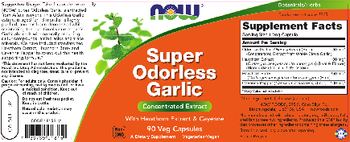 NOW Super Odorless Garlic - supplement