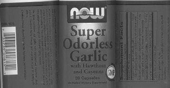 NOW Super Odorless Garlic With Hawthorn And Cayenne - an herbal supplement